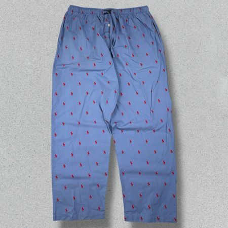 Pantalon Sleepwear Ralph Lauren bleu multilogo rouge - L