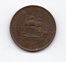 (2768) Südafrika, 1 Penny 1935, stgl