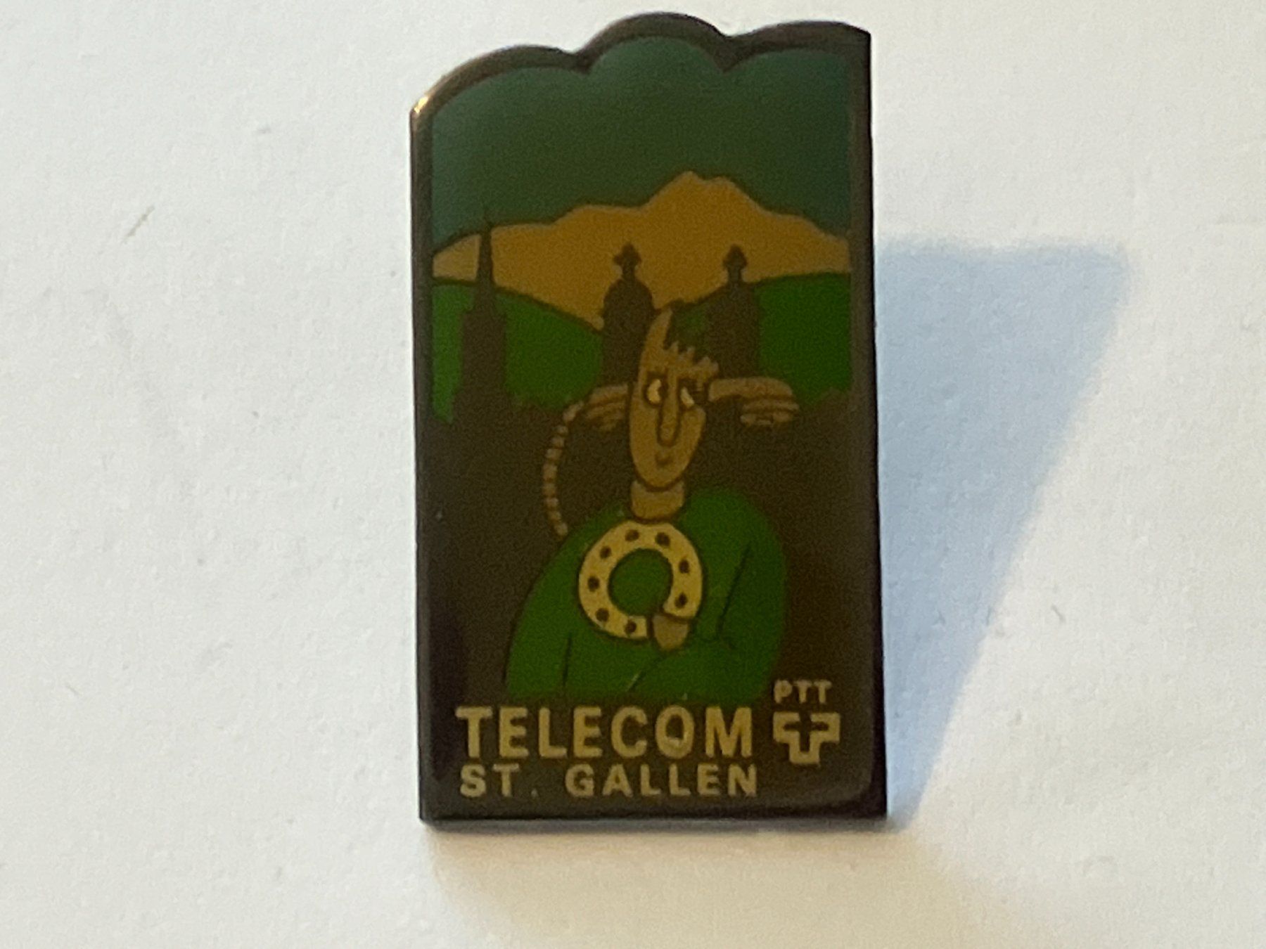 Placchette & Badge: 1 Pin PTT Telecom St. Gallen – Usato da Basel venduto da djwwpp