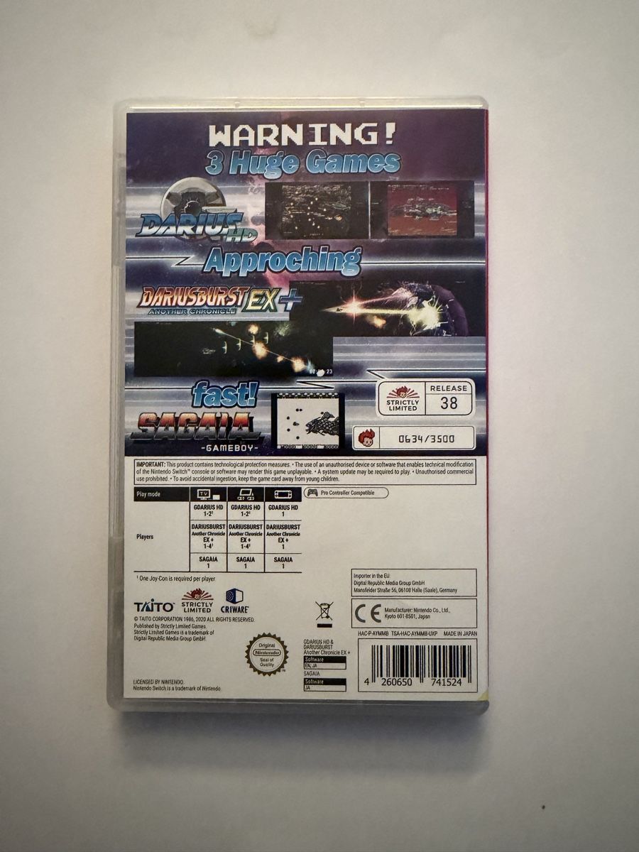 Nintendo Jeux: Darius Cozmic Revelation Switch Game – Neuf (Voir description) à Hendschiken par Jamie2006 1