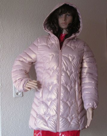NEU rosa Damen Mädchen Steppjacke Lackjacke Winterjacke 3XL