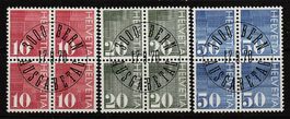 1970 4er-Block Serie Ziffermarken ETS