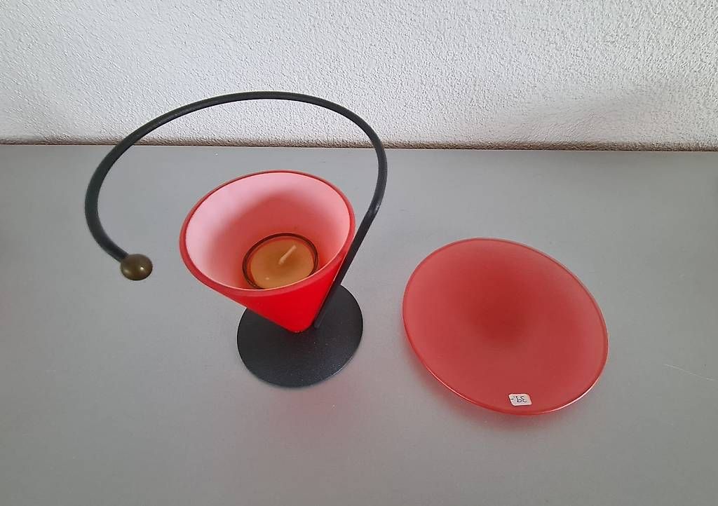 Portacandele: Duftlampe Glas/Metall rot/schwarz – Nuovo e nell'imballaggio originale da Jona venduto da rru_ypz8 1