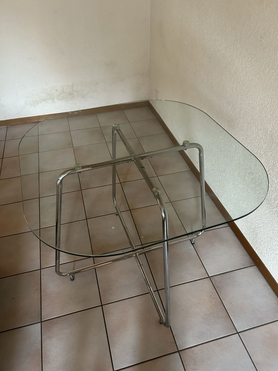 Tavoli: Table design en verre et chrome, solide et stable! – Usato da Thierrens venduto da Bigla 2