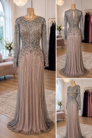 Abendkleid, Grösse 44, Grau, festlich, neu.