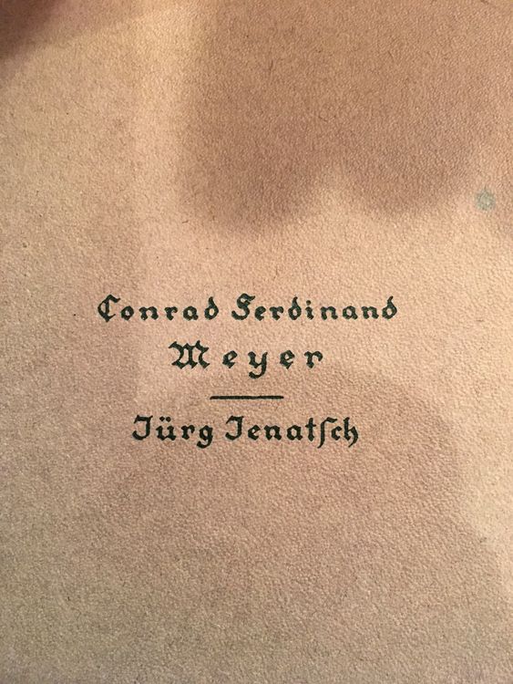 Livres: Conrad Ferdinand Meyer gesammelte Werke 1920 – D'occasion à Oberwil BL par elk_wf5x 3