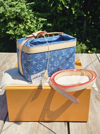 Louis Vuitton Denim Cruiser Pochette full set Organiser+gurt