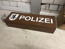 Alter Polizei Blechleuchtkasten