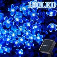 12m Solar Lichterkette Blume Wasserdicht Garten Deko