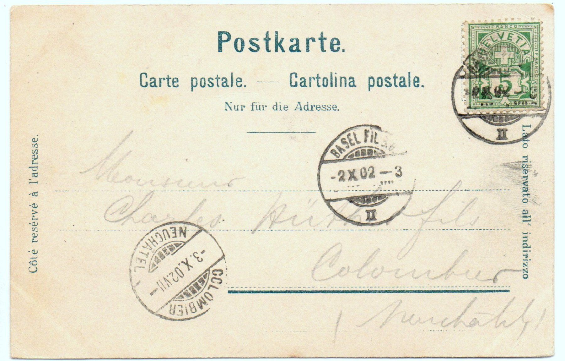 Cartoline postali: 2-Bild-AK Gruss aus LENK – Usato da Jona venduto da philajona 1