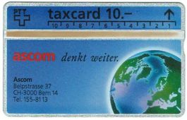 Taxcard 207L_04777 (K-92/103B) Ascom 10 Fr ungebraucht