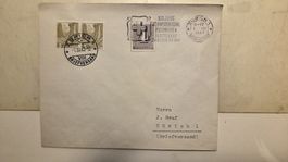 1943 100 Jahre Postmarken 4 Rp Blockauschnitt mit Zusatzfran