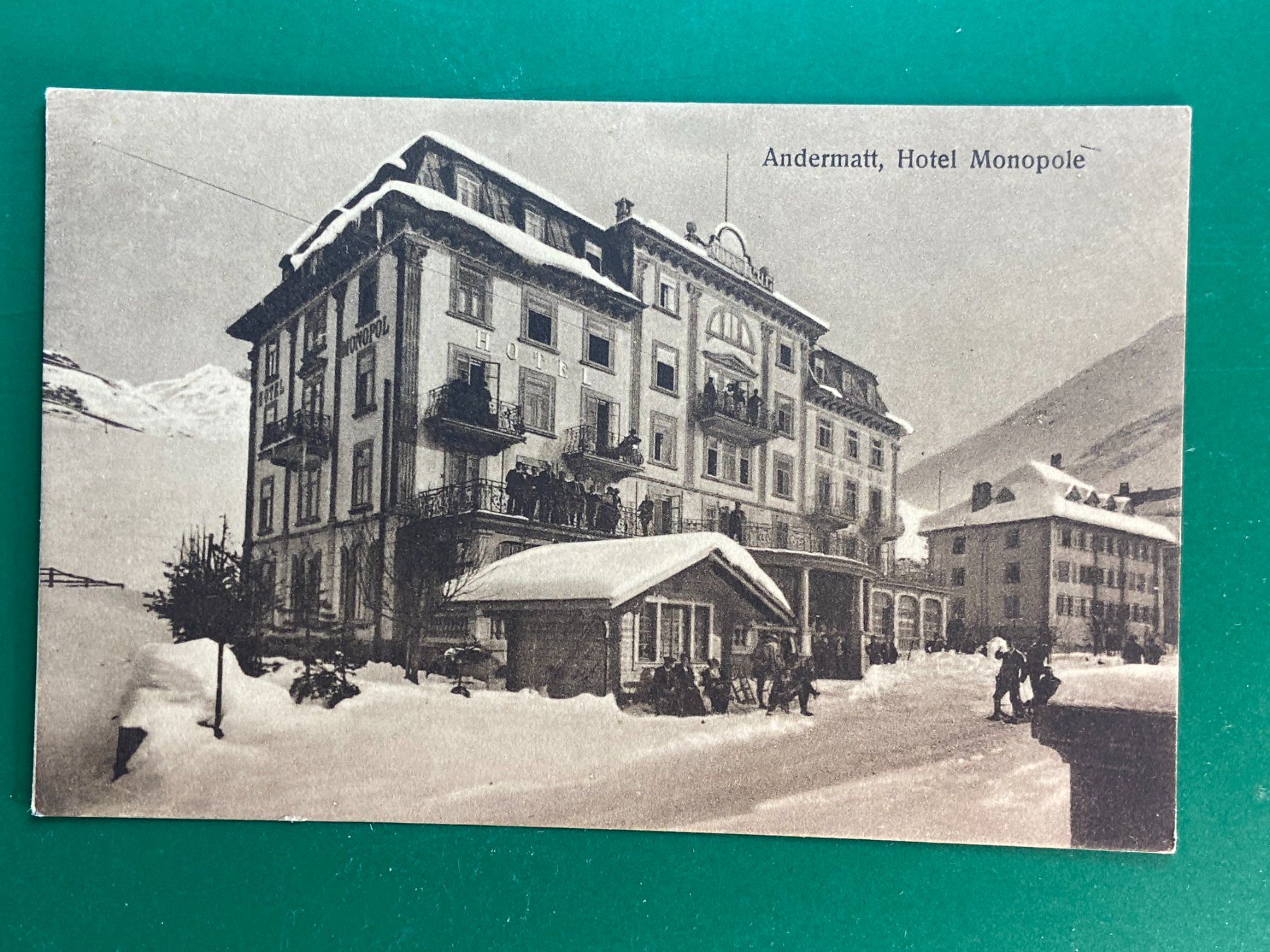 Cartoline postali: Andermatt - Hotel Monopole - belebt – Usato da Steg VS venduto da danwer74
