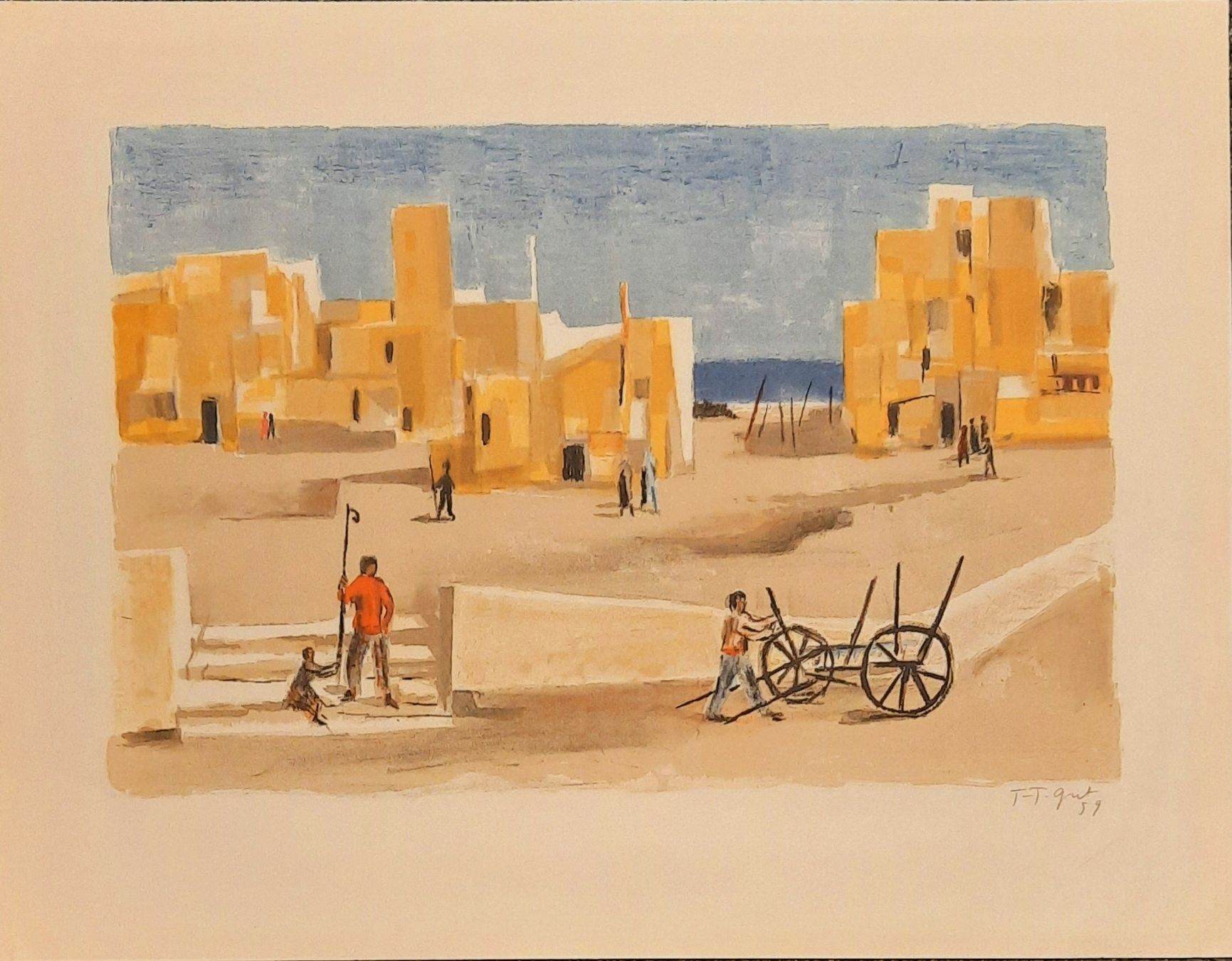 Grafica & Litografie: JEAN- JACQUES GUT  1924 - 2002 – Usato da Genève venduto da Enigme8