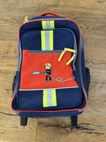 Rollkoffer Kinder Feuerwehrmann Motiv blau Grösse M neu