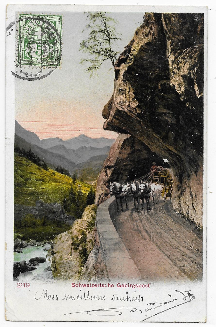 Cartoline postali: Schweizerische Gebirgspost um 1912 – Usato da Hefenhofen venduto da Richsalz