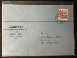 Brief 1947 von Zollikofen von der  "LASTAG AG" nach Bern