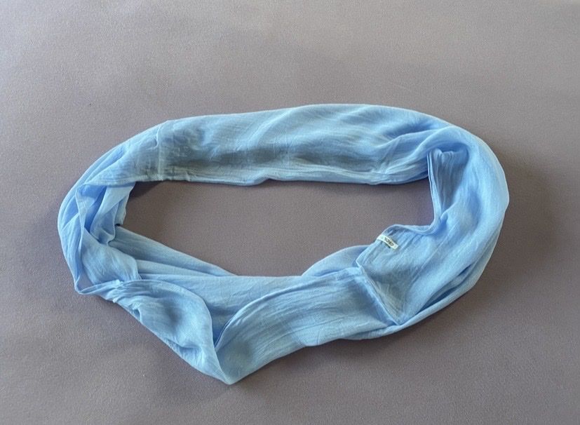 Cecil Foulard & Sciarpe: Cecile Schal hellblau, Ringschal, Baumwolle – Nuovo (secondo la descrizione) da Hünibach venduto da nadalila 1