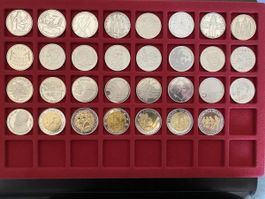 5 fr collection complète de 1936 a 2003 Argent & Nickel