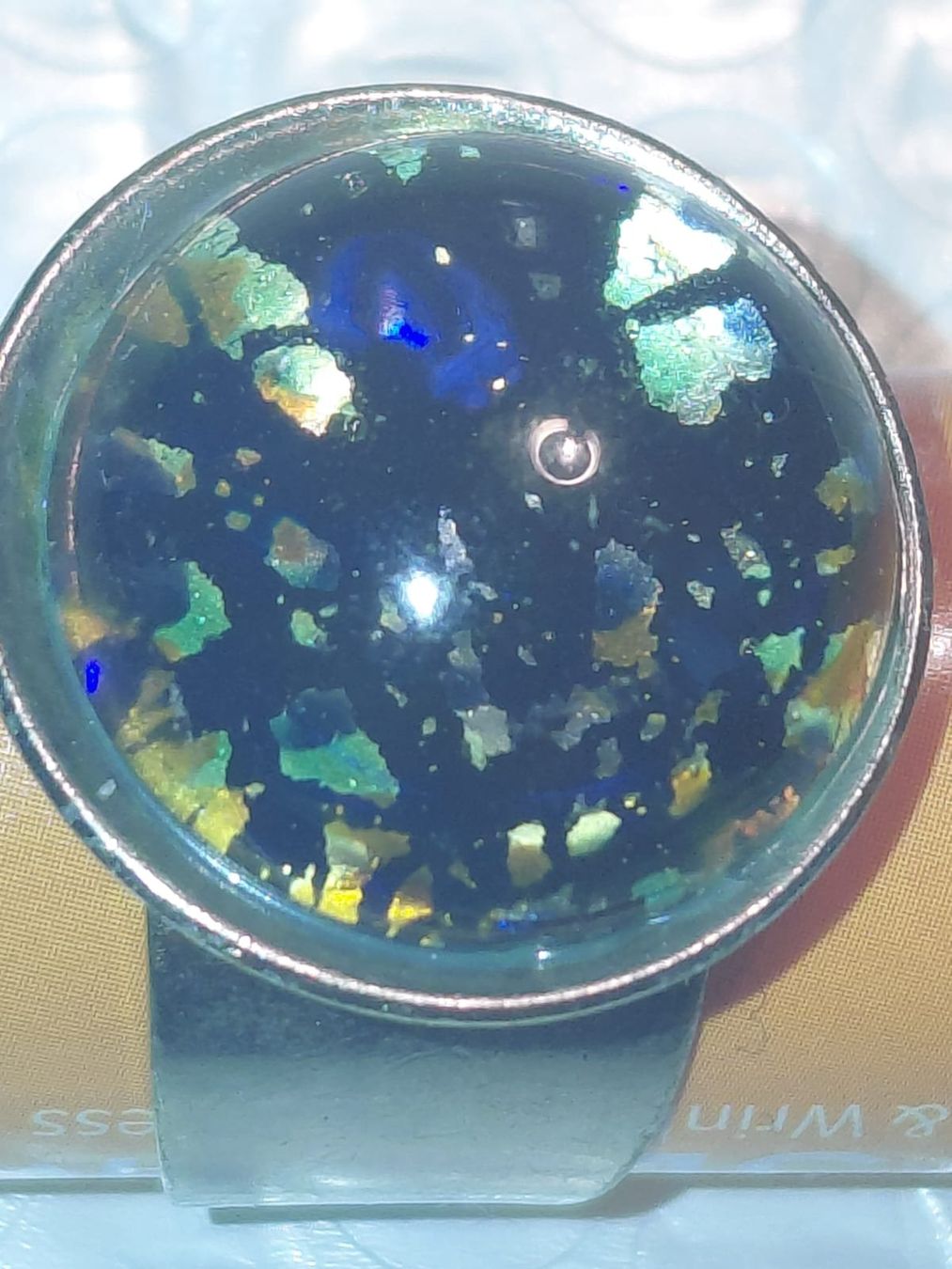 Ringe: Stahlring mit farbigen „Opaleffekt“-Tönen – Gebraucht aus Losone von bal_gfp6 2