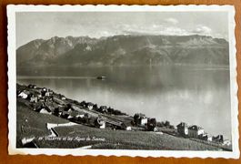 Villette - Lavaux - Bateau vapeur sur le Léman