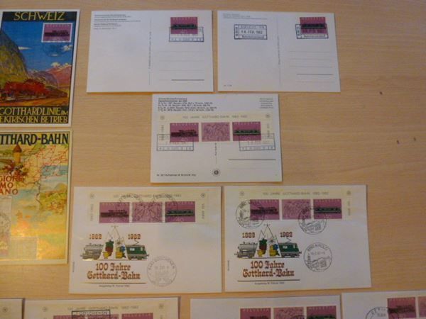 Alle Briefmarken: Lot 1982 ++ Varianten Gotthard Schweiz – Gebraucht aus Walkringen von Casablanca777 5