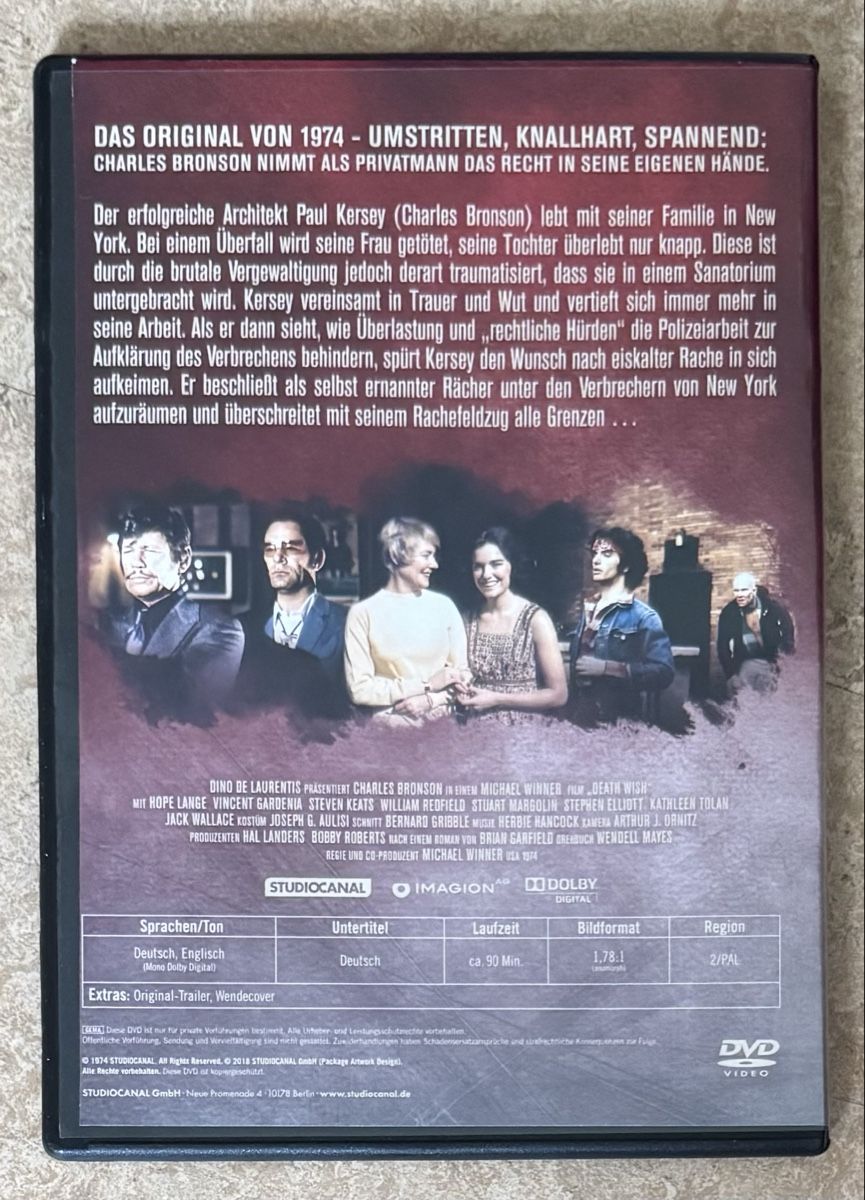 Tutti i DVDs: EIN MANN SIEHT ROT – Nuovo (secondo la descrizione) da Dietikon venduto da AndreaSch01 1