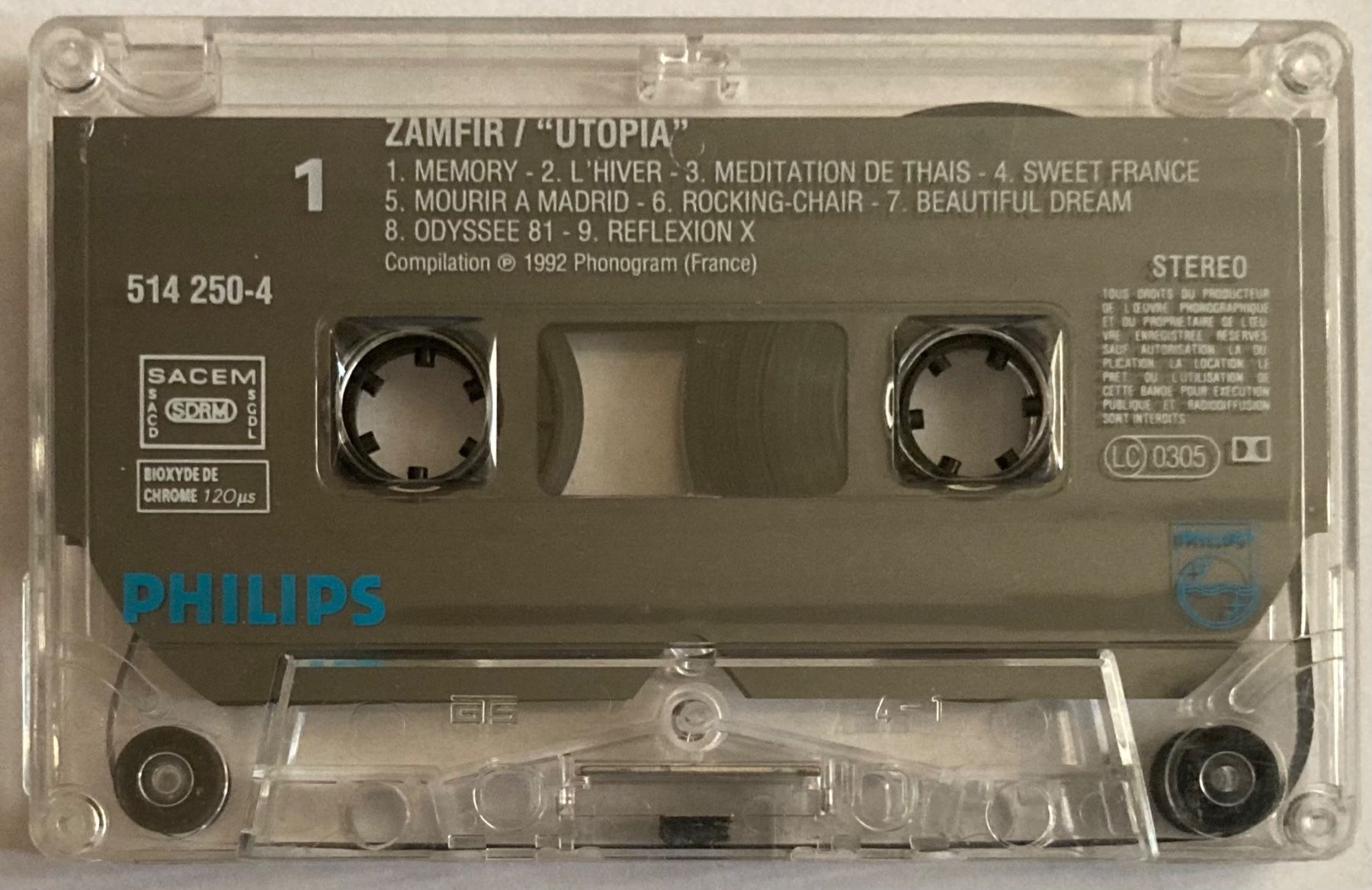 Musicassette: ZAMFIR - UTOPIA: LA MAGIE DE LA FLUTE DE PAN – Usato da Poliez-Pittet venduto da Newtown-Records 2
