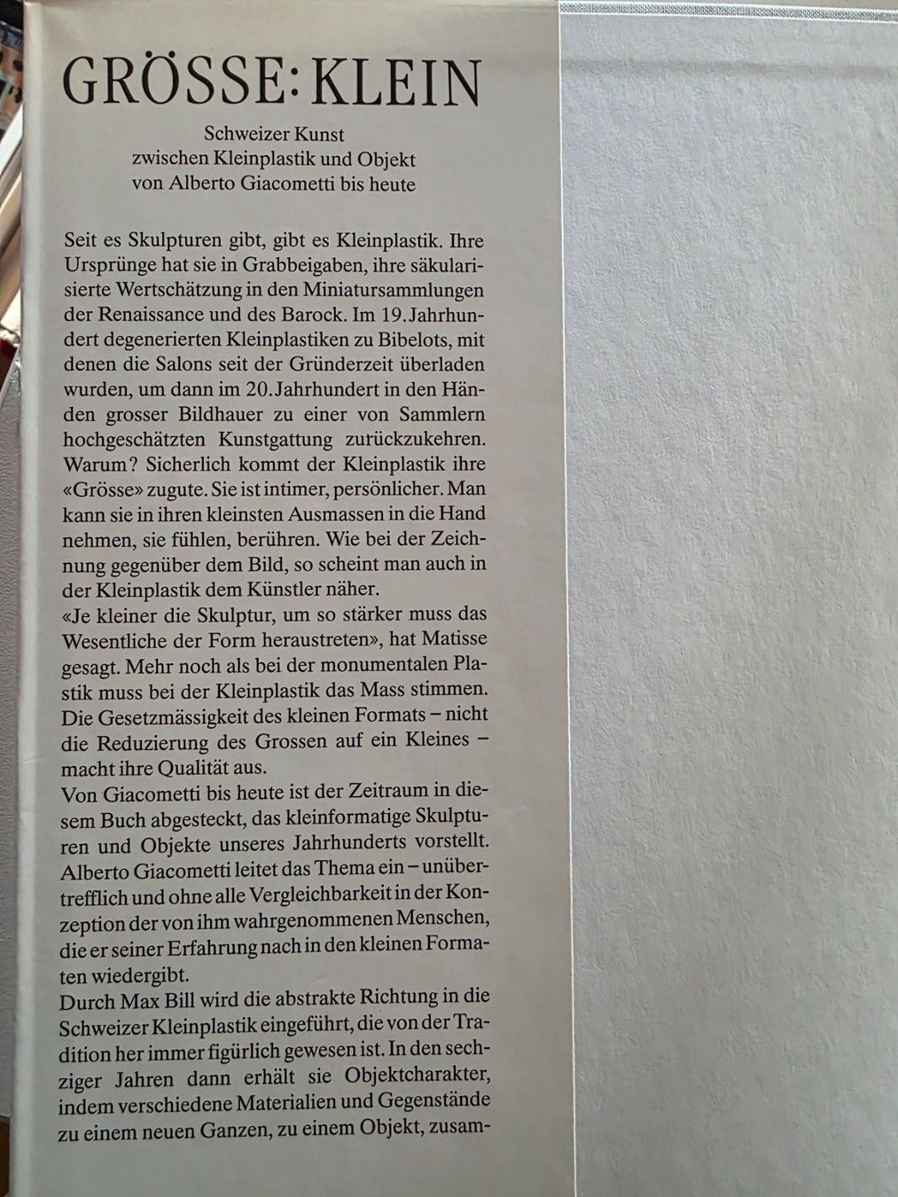 Livres: Grösse : Klein - Schweizer Kunst - 1989 Dimension Petit – D'occasion à Walterswil BE par Lonitti 1