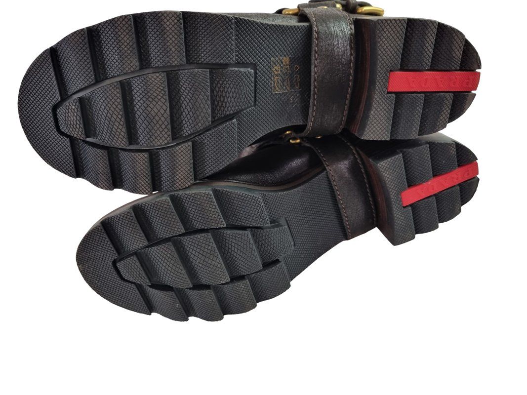 Prada Scarpe da donna: PRADA Linea Rossa Shearling Harness Biker, Gr. 39 – Usato da Wangen b. Olten venduto da Restwert_Wangen 7