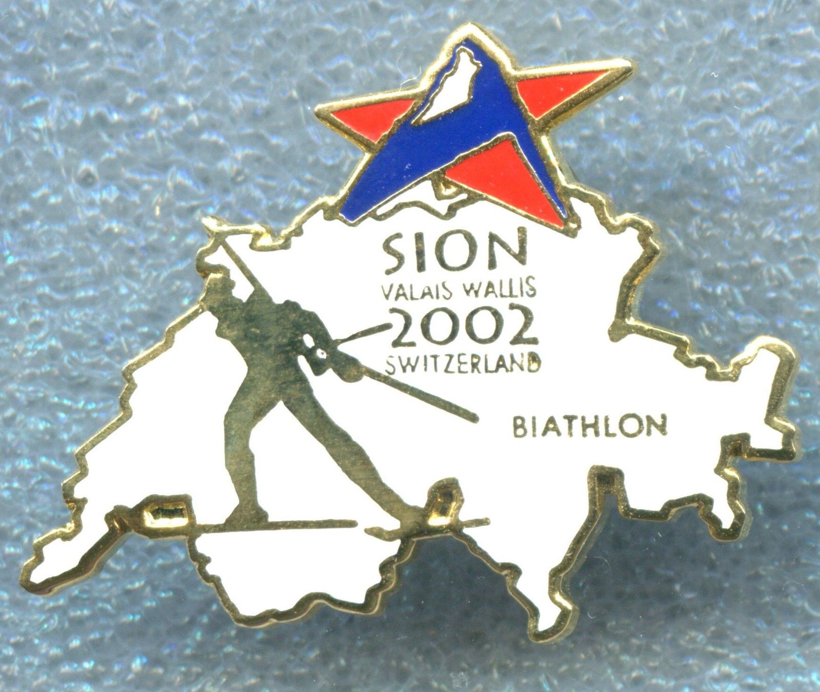 Placchette & Badge: Sion 2002  Biathlon – Usato da Winterthur venduto da Sammleroase