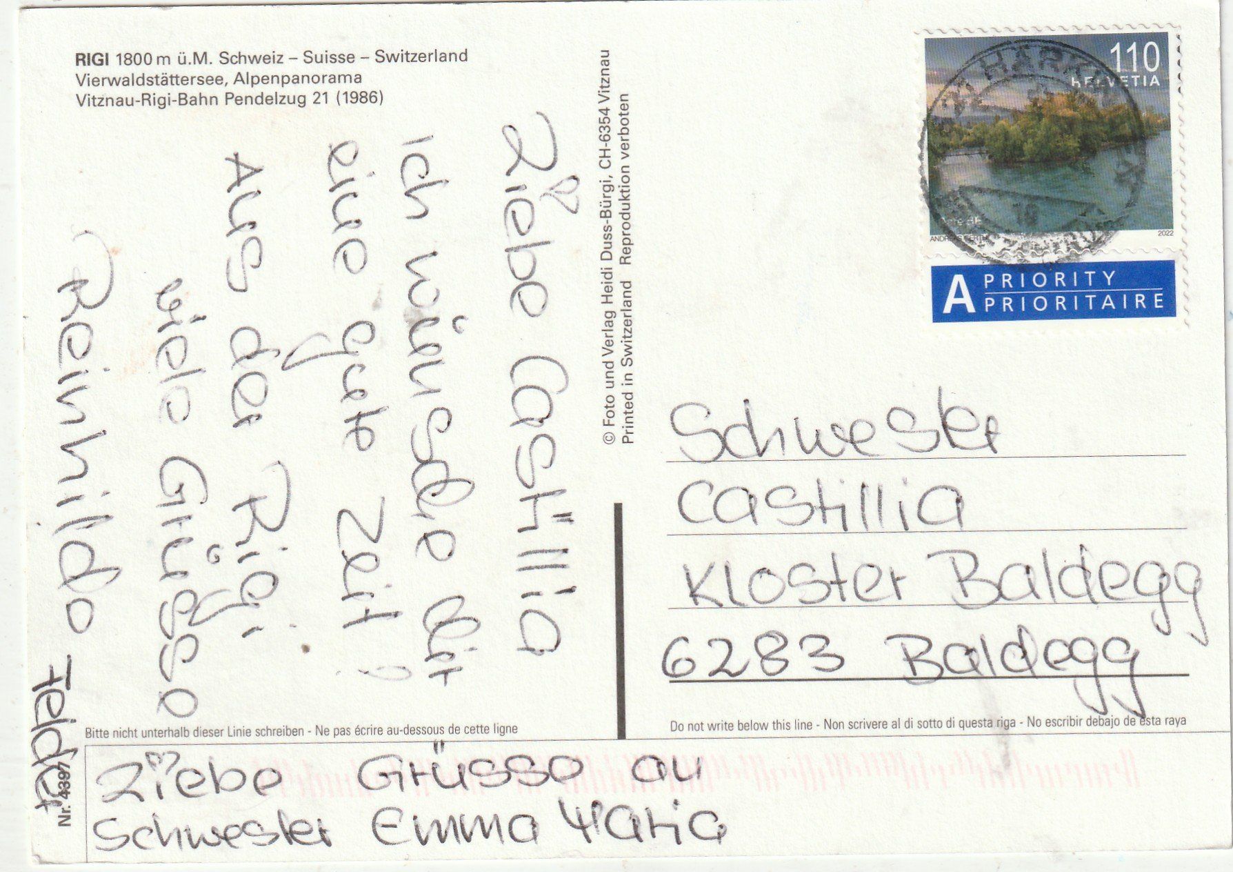 Cartoline postali: Rigi Bahn – Usato da Lumbrein venduto da made02 1