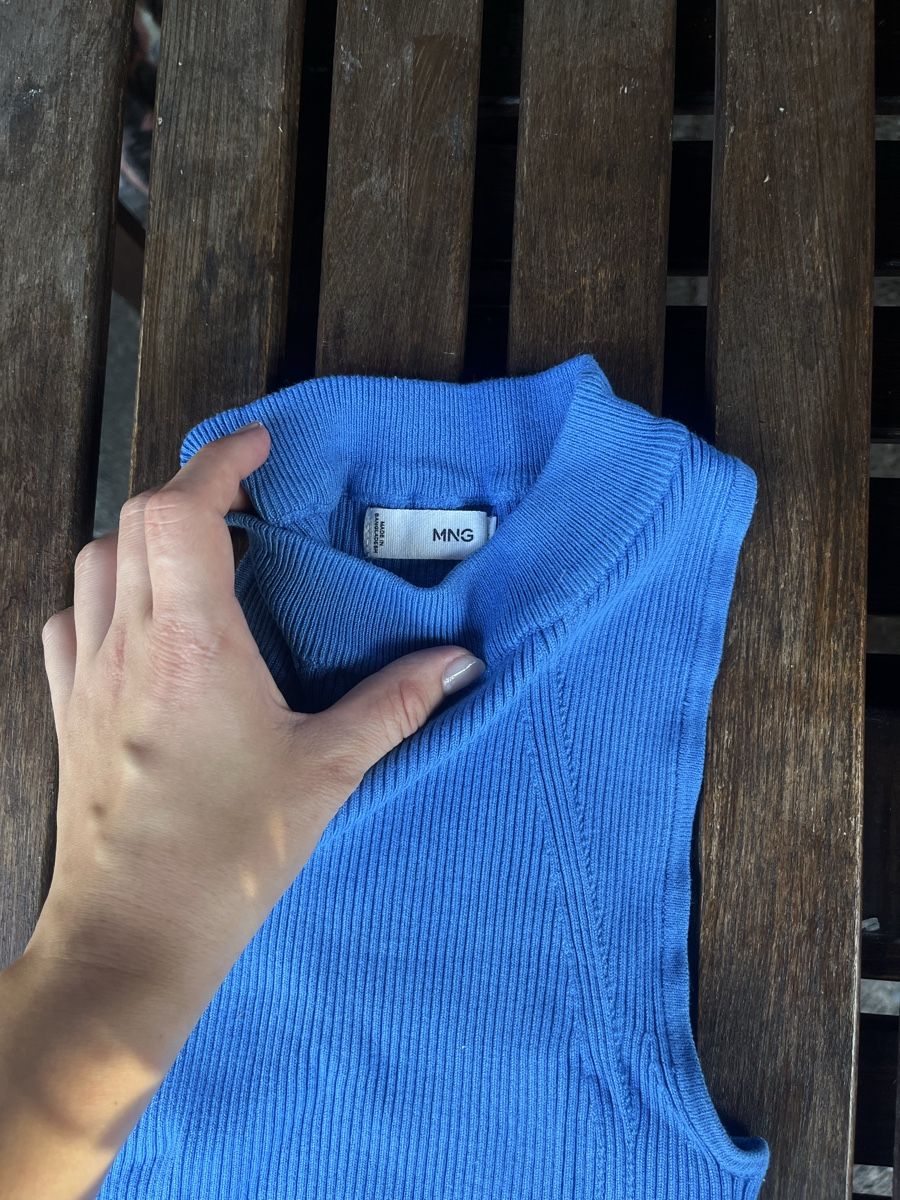 Mango Top: Blaues Croptop Mango – Usato da Zürich venduto da gio_zyc9 1