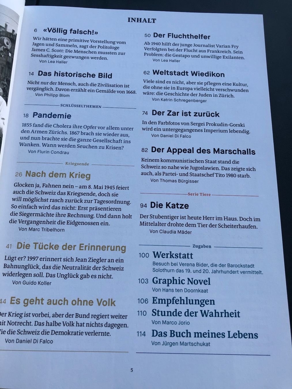 Riviste & Magazine: NZZ Geschichte: Der Krieg ist aus – Usato da Erlinsbach SO venduto da Silverstorm 1