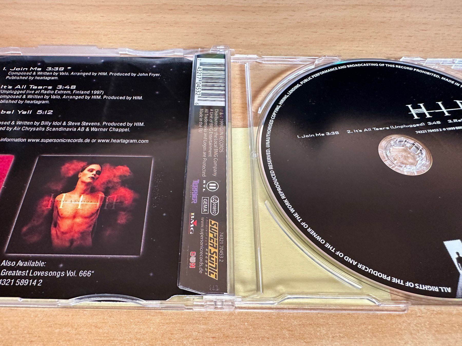CD: HIM – Join Me - Single CD – Usato da Rikon im Tösstal venduto da Alpenmutz 1