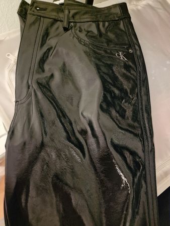 Calvin Klein Jeans Lackhose Gr. L schwarz