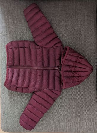 Brums children puffer jacket burgundy like new