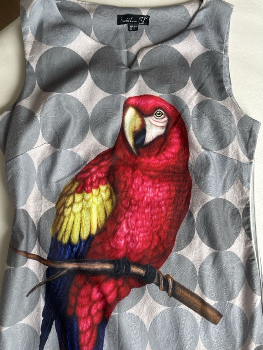 Kleider: Smashed Lemon Kleid,Papagei-Print, Sommer! – Gebraucht aus langenthal von rundholz7 5