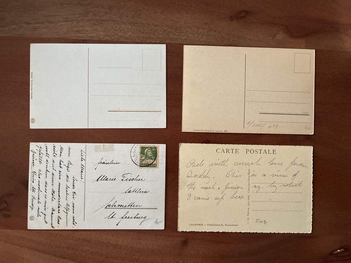 Cartoline postali: 10 Ansichtskarten Schweiz diverse von Bahnen 5 – Usato da Oftringen venduto da Cla.vD.74 1
