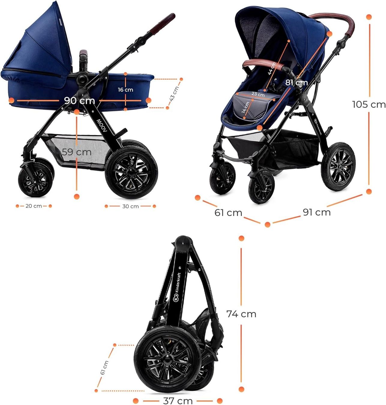 Poussette: Kinderkraft XMOOV 3-in-1 Kinderwagen-Set + Gratis Zubehör – D'occasion à Grüningen par Sophie_Nick