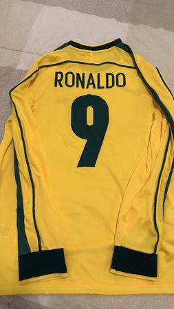 Brazil Jersey long sleeves World Cup 1998 - Ronaldo 9 