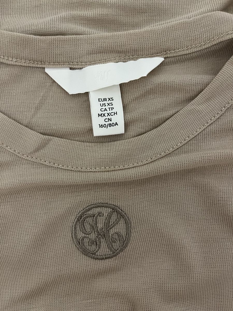 H&M Pullover & Sweatshirts: Langarmshirt Mesh taupe XS neu – Neu (gemäss Beschreibung) aus Birrwil von vanyboo 3