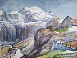 Aquarell Ferdinand Meyer-Streiff Clariden Klausenpass GL