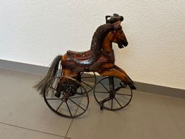 Holzpferd, Karusellpferd, Retro, Vintage, Dreirad