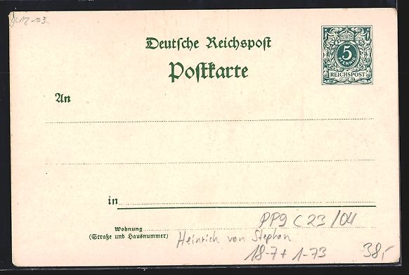 Ganzsachen: Ganzsache PP9 C23 /04: Generalpostdirekt – Gebraucht aus Berlin von bartko-reher 1