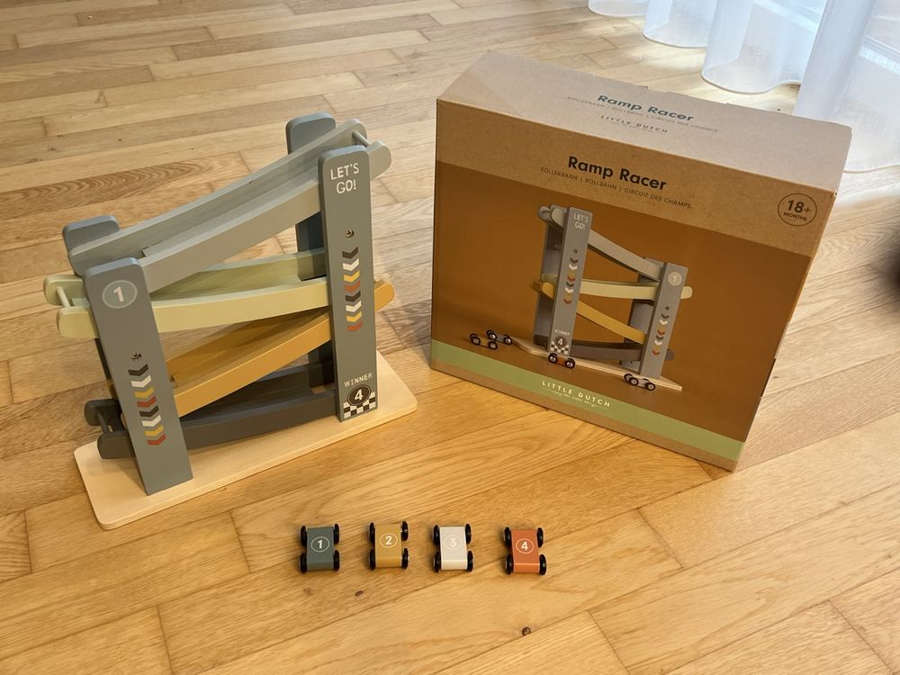 Little Dutch Ramp Racer – Holz-Rennbahn mit 4 Autos (Gebraucht) in ...