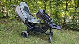 ABC Design Zoom Geschwisterwagen (Grau/Schwarz)