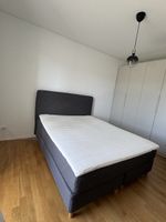 Boxspringbett dunkelgrau mit Matratze guter Zustand