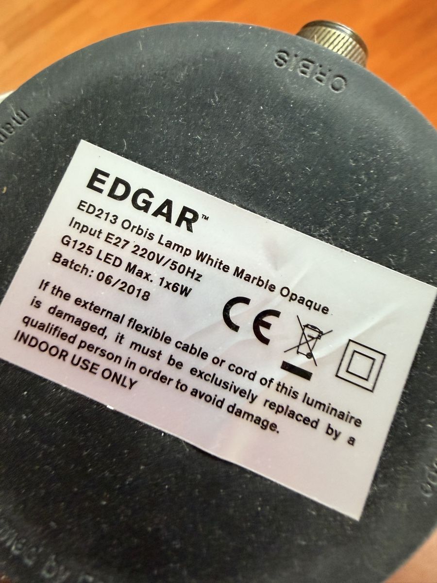 Lampade: Edgar Home "Orbis" Design-Lampe – Marmor & Messing – Usato da Zürich venduto da EmmaP12345 2