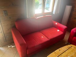 canapé rouge/rotes Sofa 1